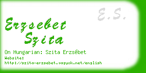erzsebet szita business card
