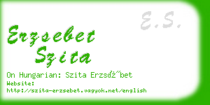 erzsebet szita business card